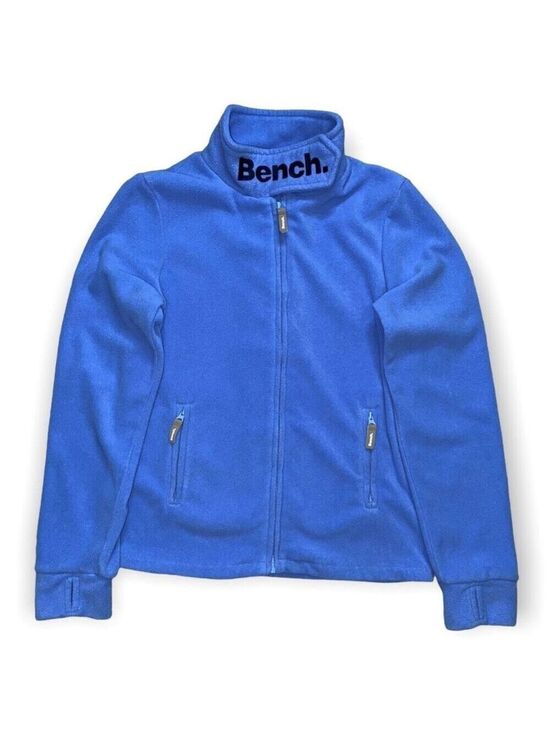 Bench Jackets & Blazers - BENCH Sky Blue Fleece Full-Zip Activewear Sweater Jacket - Womens Medium